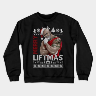 Merry Liftmas Ugly Christmas Gym Workout Gift Mens 4 Crewneck Sweatshirt